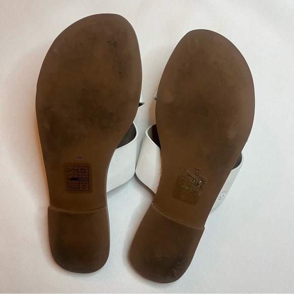 Jack Rogers Classic White Leather Sloane Slotted X Band Slip On Sandals Size 6M - Picture 16 of 16